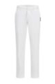 Slim-fit trousers in water-repellent stretch twill, White