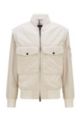 Water-repellent jacket in ottoman fabric, White