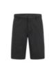 Slim-fit shorts van waterafstotende stretchtwill, Zwart