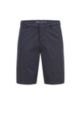 Slim-fit shorts van waterafstotende stretchtwill, Donkerblauw