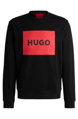 HUGO - Cotton-terry sweatshirt with logo detail