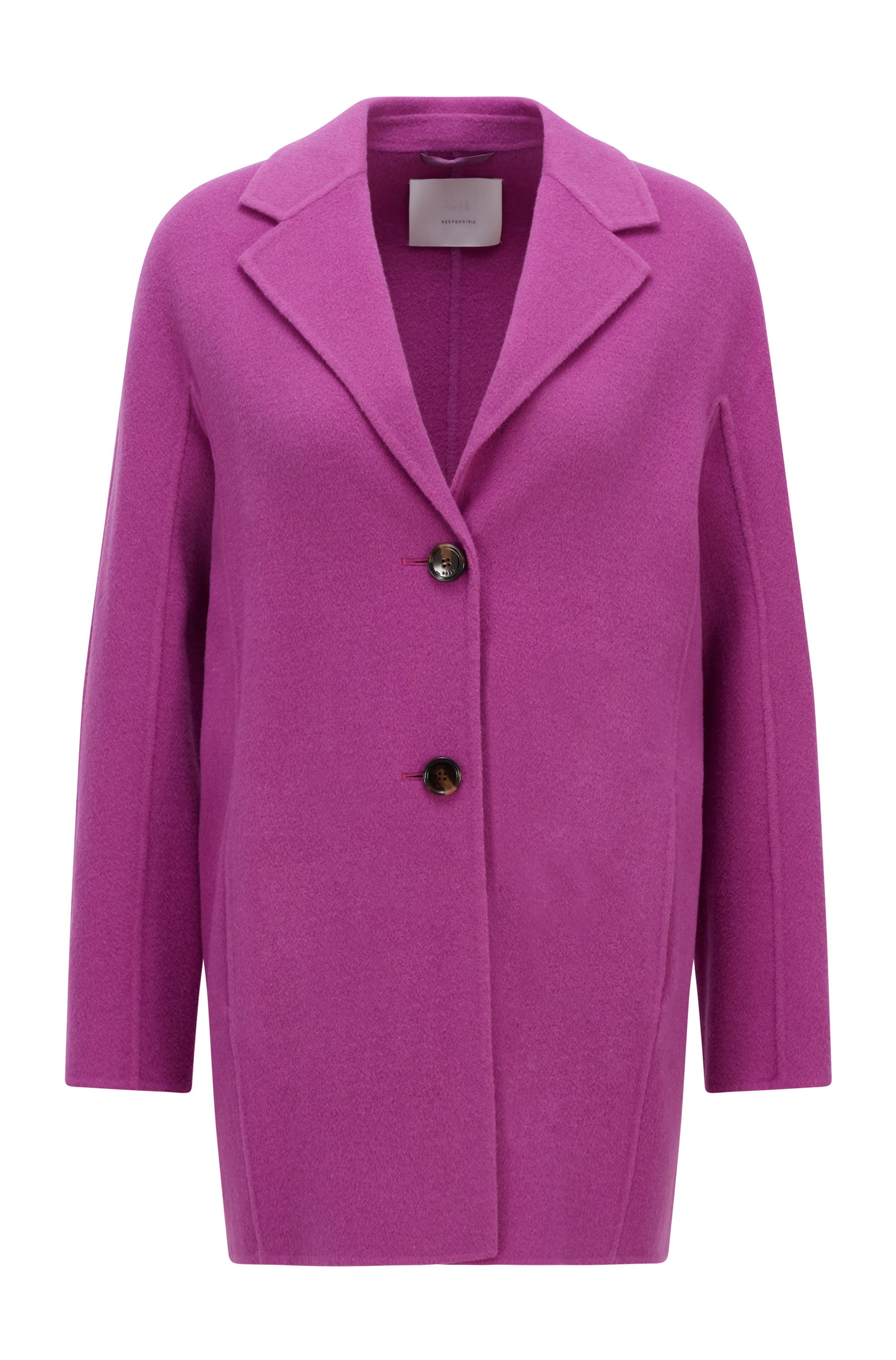 Relaxed-fit coat in a recycled-wool blend, Purple