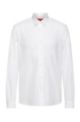 Relaxed-fit shirt in cotton poplin with rear logo, White
