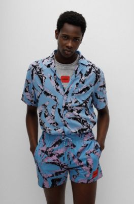 hugo boss short and shirt set