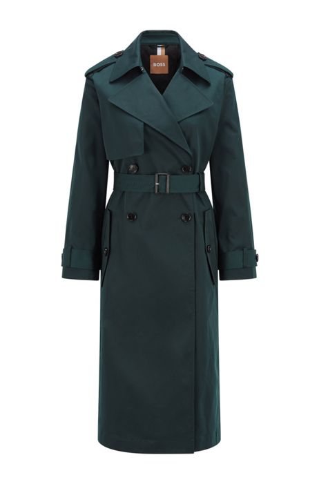 Water Repellent Trench Coat With Belted, Can You Iron Burberry Trench Coat