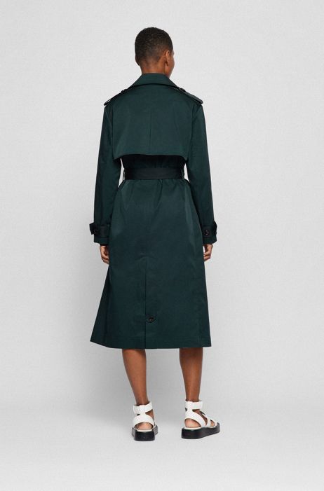 Water Repellent Trench Coat With Belted, Can You Iron A Burberry Trench Coat