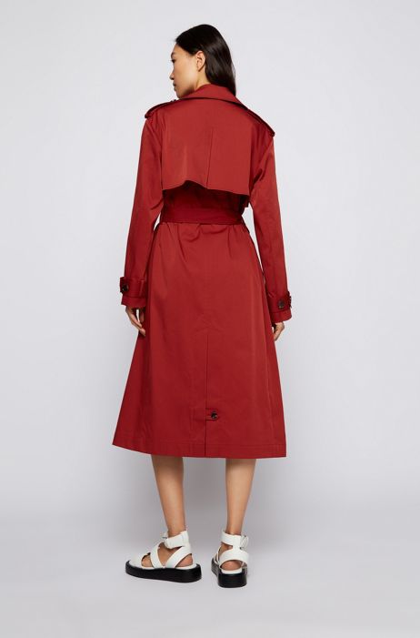 Water Repellent Trench Coat With Belted, Other Stories Belted Cotton Twill Trench Coat