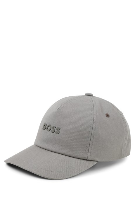 Cotton-twill cap with logo, Light Grey