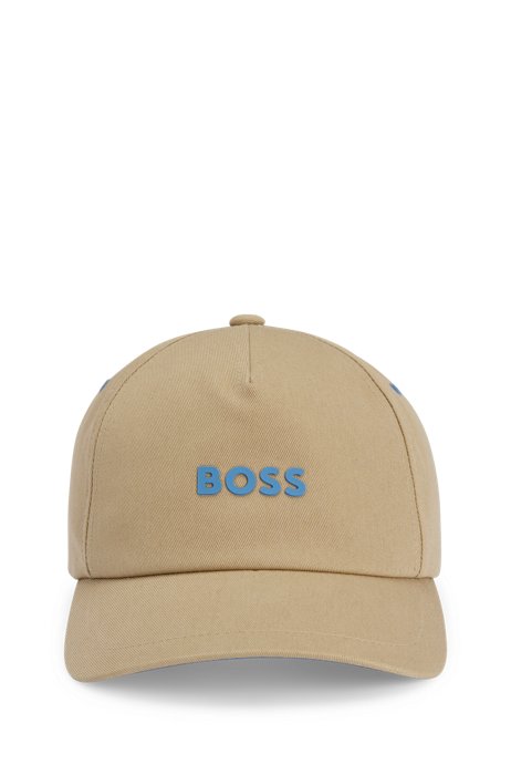 Cotton-twill cap with logo, Beige