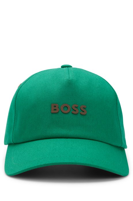 Cotton-twill cap with logo, Green