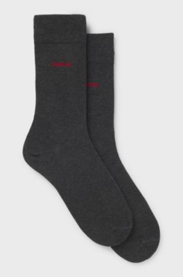 Two-pack of regular-length logo socks, Dark Grey