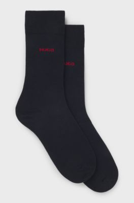 Two-pack of regular-length logo socks, Dark Blue