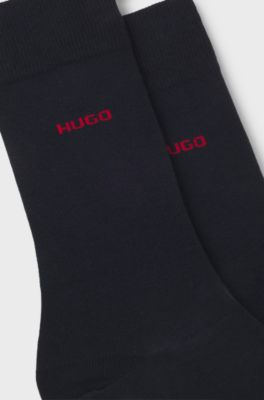 Two-pack of regular-length logo socks, Dark Blue