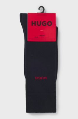 Two-pack of regular-length logo socks, Dark Blue
