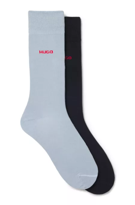 Two-pack of regular-length socks in stretch fabric