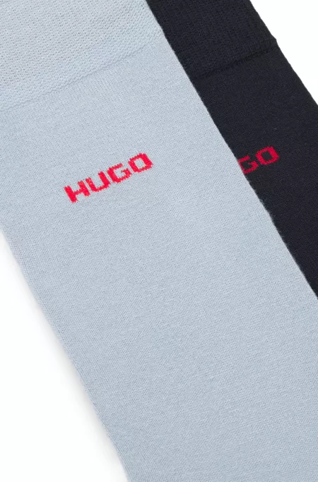 Two-pack of regular-length socks in stretch fabric