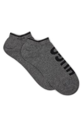 Hugo Boss 2-Pack Ankle Cotton Blend Socks WHT/BLU/BLK/NVY/GRY UK 5.5-8/8.5-11 