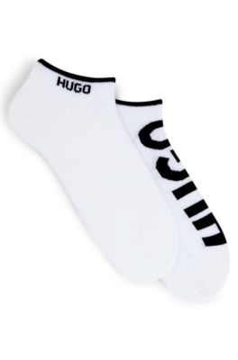 Two-pack of ankle socks in a cotton blend, White
