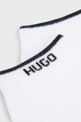 Two-pack of ankle socks in a cotton blend, White
