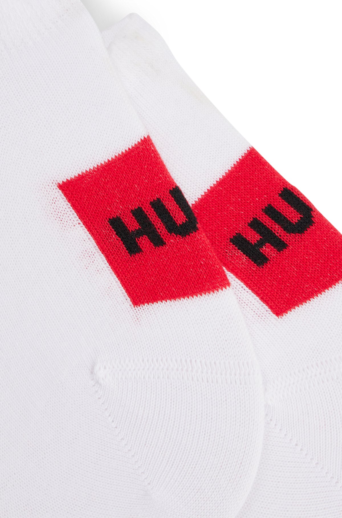 Paquete de dos pares de calcetines invisibles en mezcla de algodón, Blanco