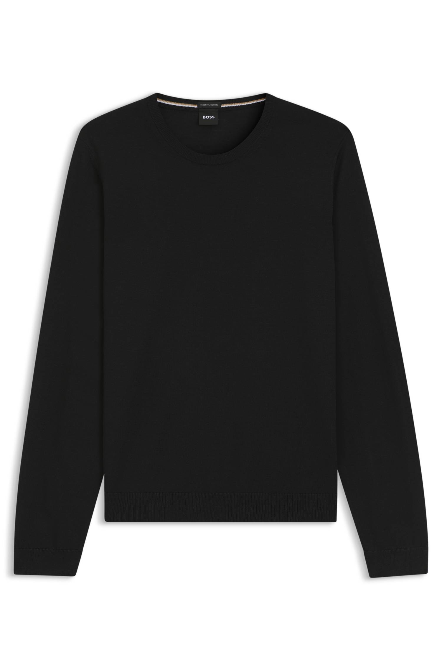 Boss Slim-fit sweater in merino wool stickade tröjor herr – bild 4