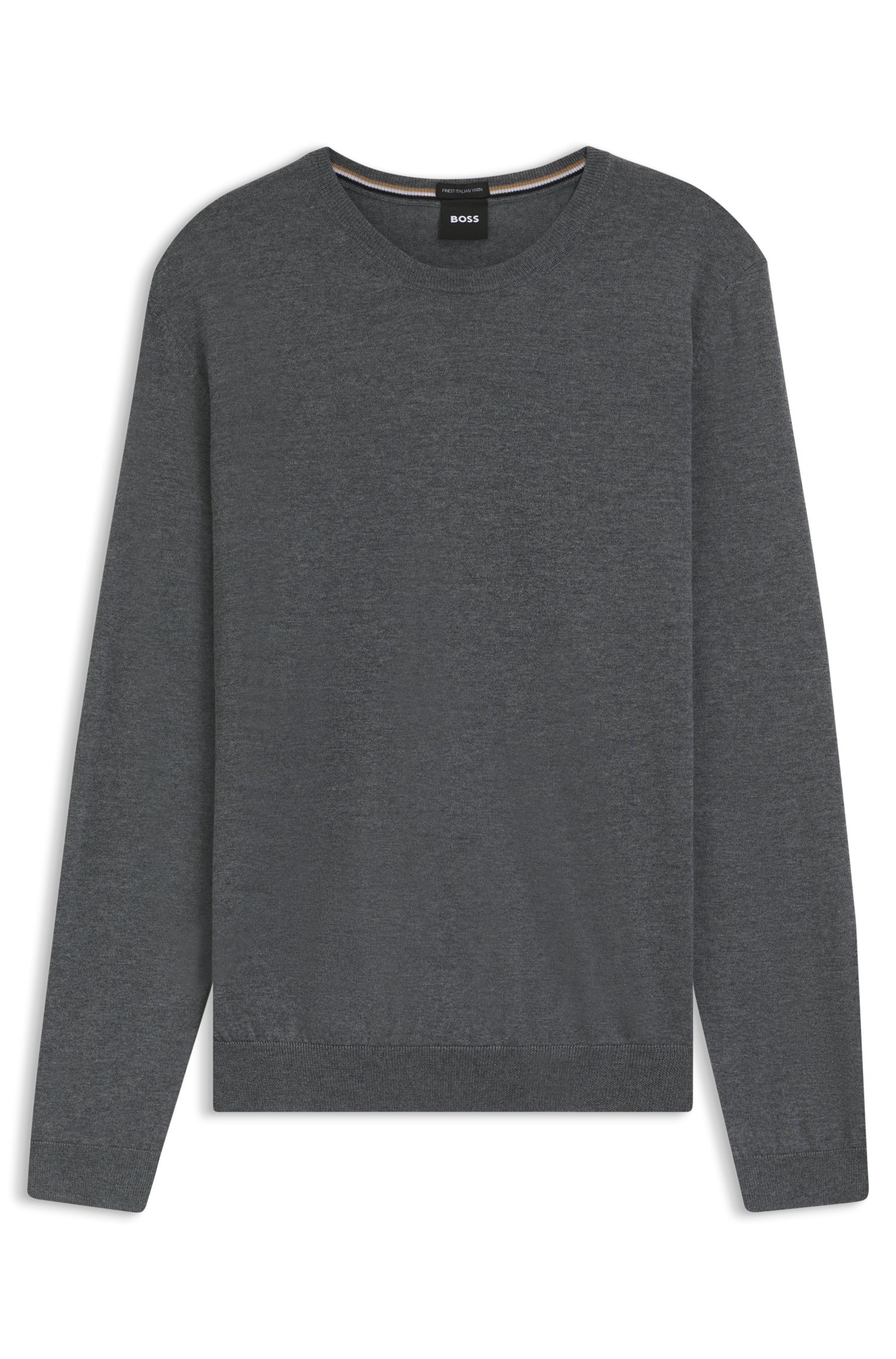 Boss Slim-fit sweater in merino wool stickade tröjor herr