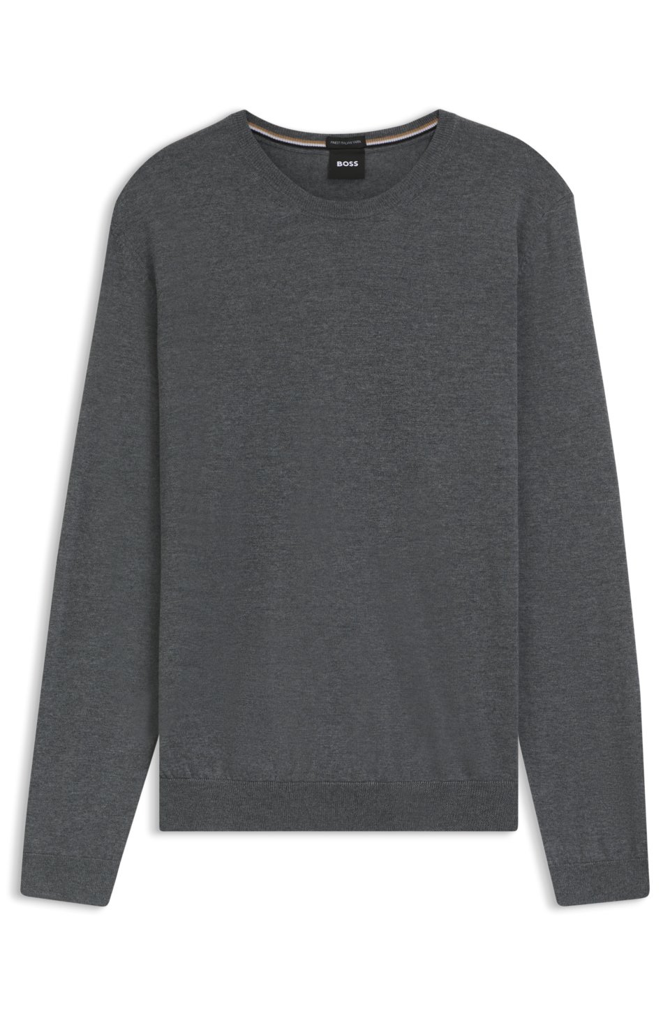 Slim-fit sweater in merino wool