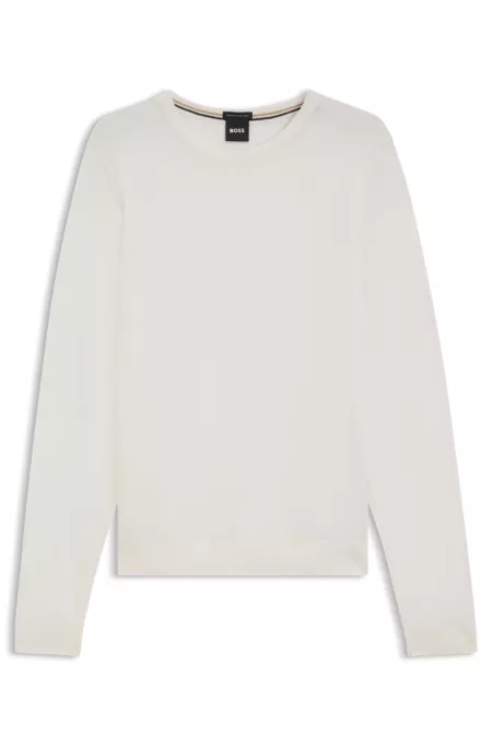 Slim-fit sweater in merino wool