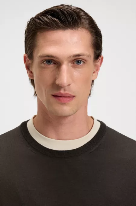 Pull Slim en laine mérinos