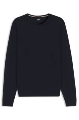 Boss Slim-fit sweater in merino wool stickade tröjor herr – bild 4