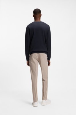 Boss Slim-fit sweater in merino wool stickade tröjor herr – bild 3