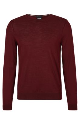 HUGO BOSS SLIM-FIT SWEATER IN VIRGIN WOOL