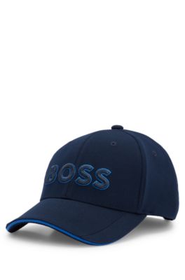 Hugo Boss Piqu-mesh Cap With 3d Embroidered Logo In Dark Blue