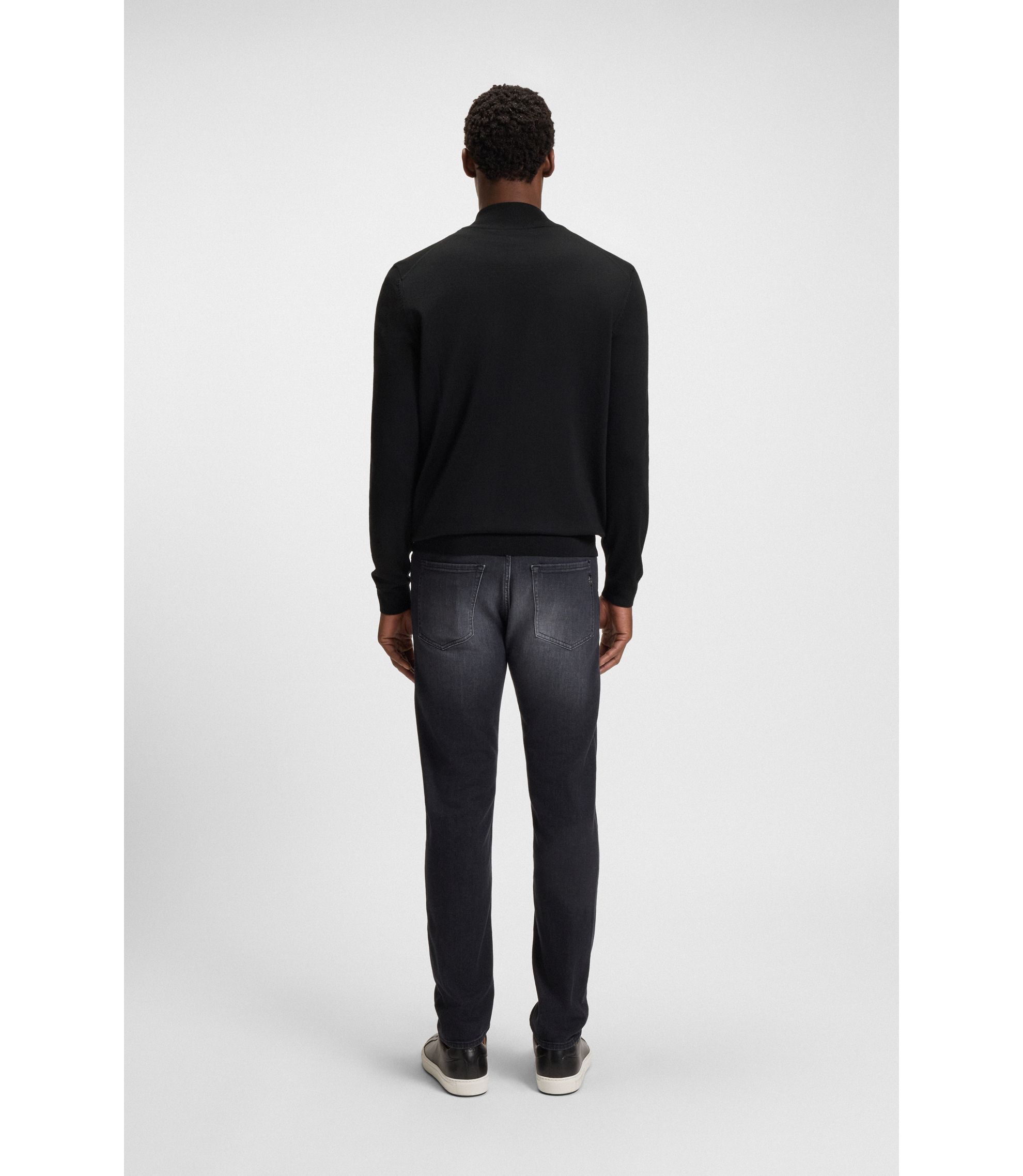 BOSS - ジップアップ カーディガン エクストラファイン メリノウール