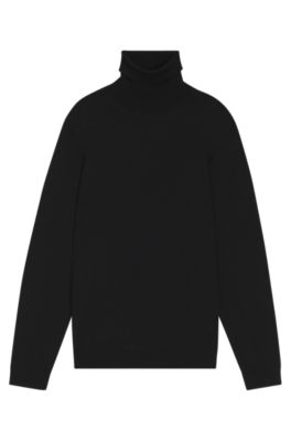 BOSS - Slim-fit rollneck sweater in virgin wool