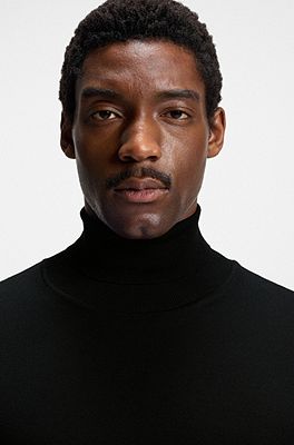 Men hotsell black turtleneck