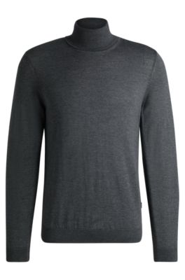BOSS - Slim-fit rollneck sweater in virgin wool
