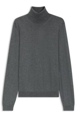 Boss Slim-fit rollneck sweater in extra-fine merino wool polotröjor herr – bild 4