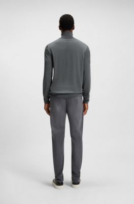 Slim fit polotr&ouml;ja i extra fin merinoull, Gr&aring;