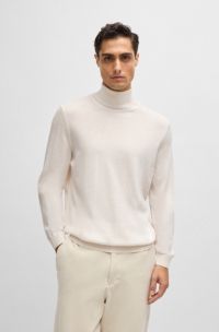 Regular-fit coltrui van merinowol, Wit