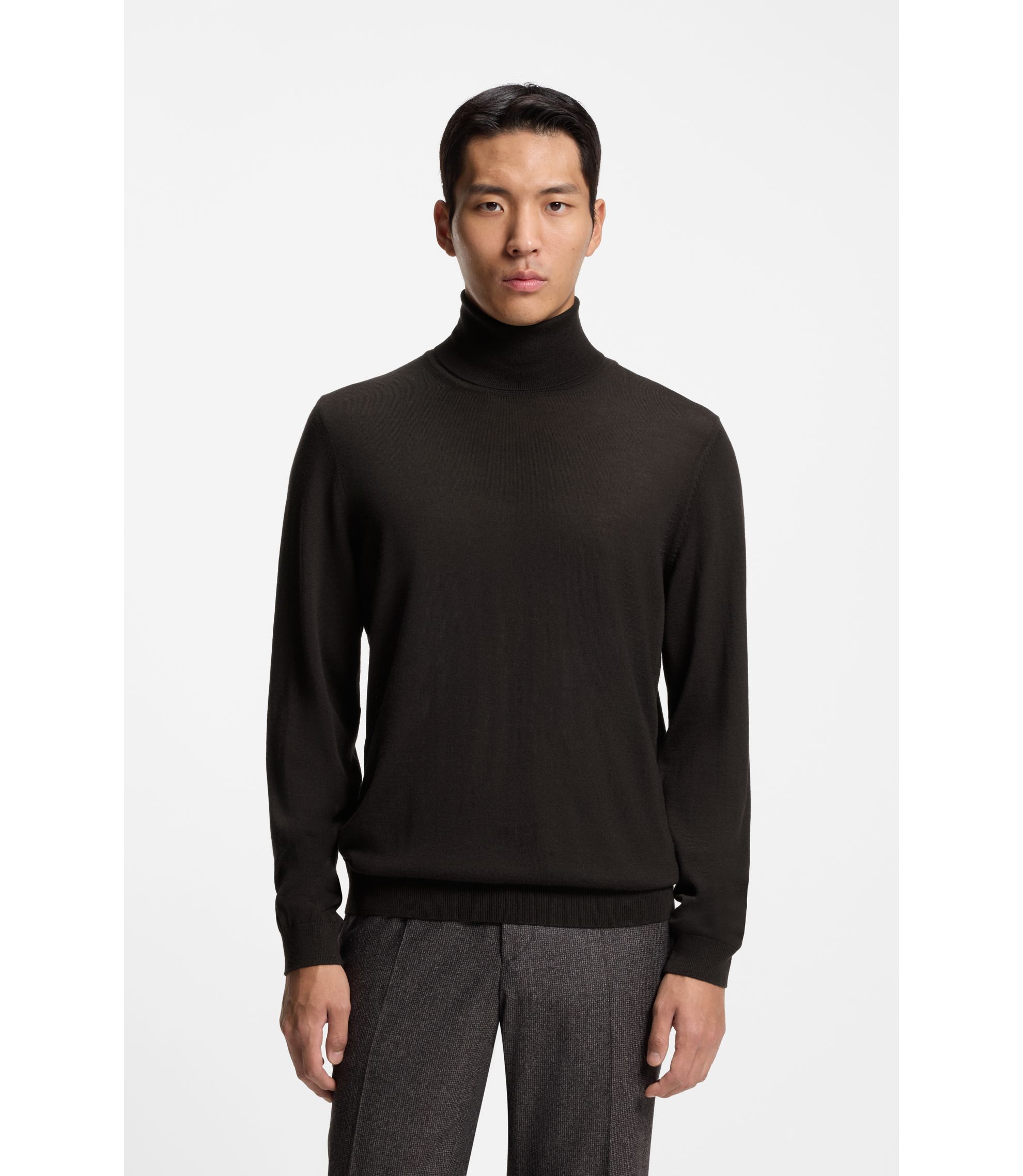 ノリSxEx 様　HUGO BOSSエクストラファインメリノウールニット BOSS - スリムフィット ロールネックセーター エクストラファイン