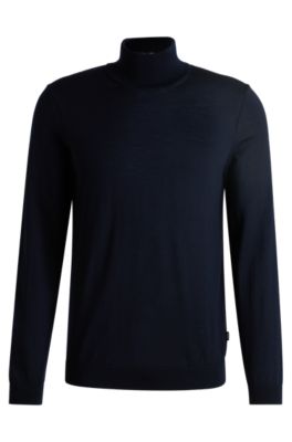 BOSS - Slim-fit rollneck sweater in virgin wool