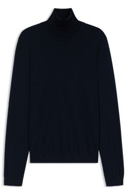 Regular-fit rollneck sweater in merino wool