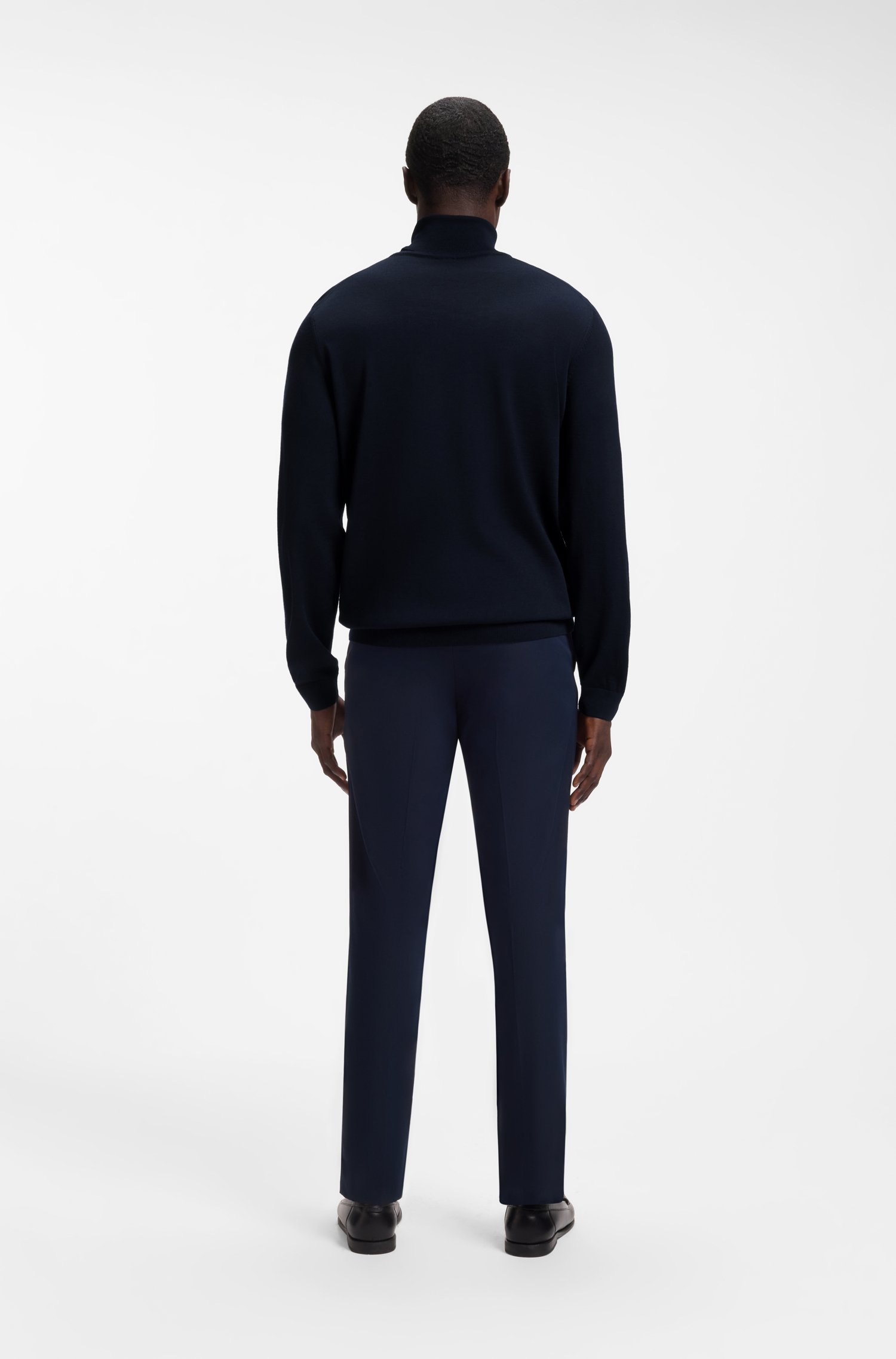 Boss Slim-fit rollneck sweater in extra-fine merino wool tröjor herr – bild 3