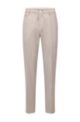 Slim-fit trousers in a recycled-cotton blend, Beige