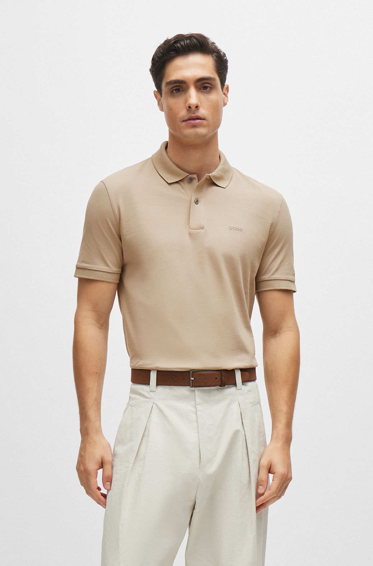 by Menswear for BOSS Designer Men Beige HUGO Shirts | Polo