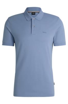 HUGO BOSS PALLAS COTTON POLO SHIRT WITH EMBROIDERED LOGO 