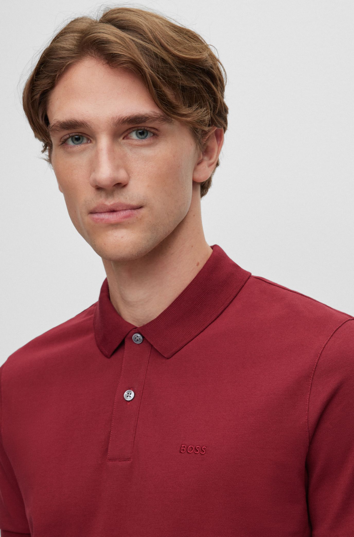 Burgundy hugo outlet boss polo