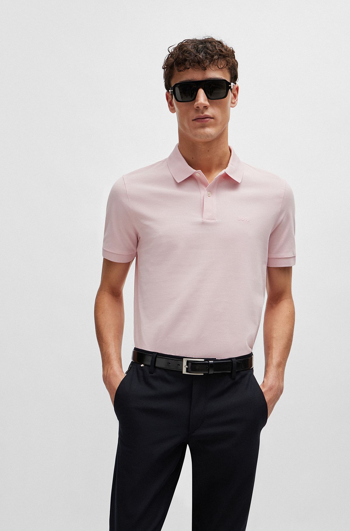 Pink | Shirts by HUGO Menswear Designer BOSS Polo Men for
