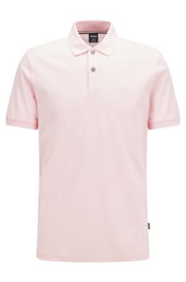 HUGO BOSS COTTON POLO SHIRT WITH EMBROIDERED LOGO